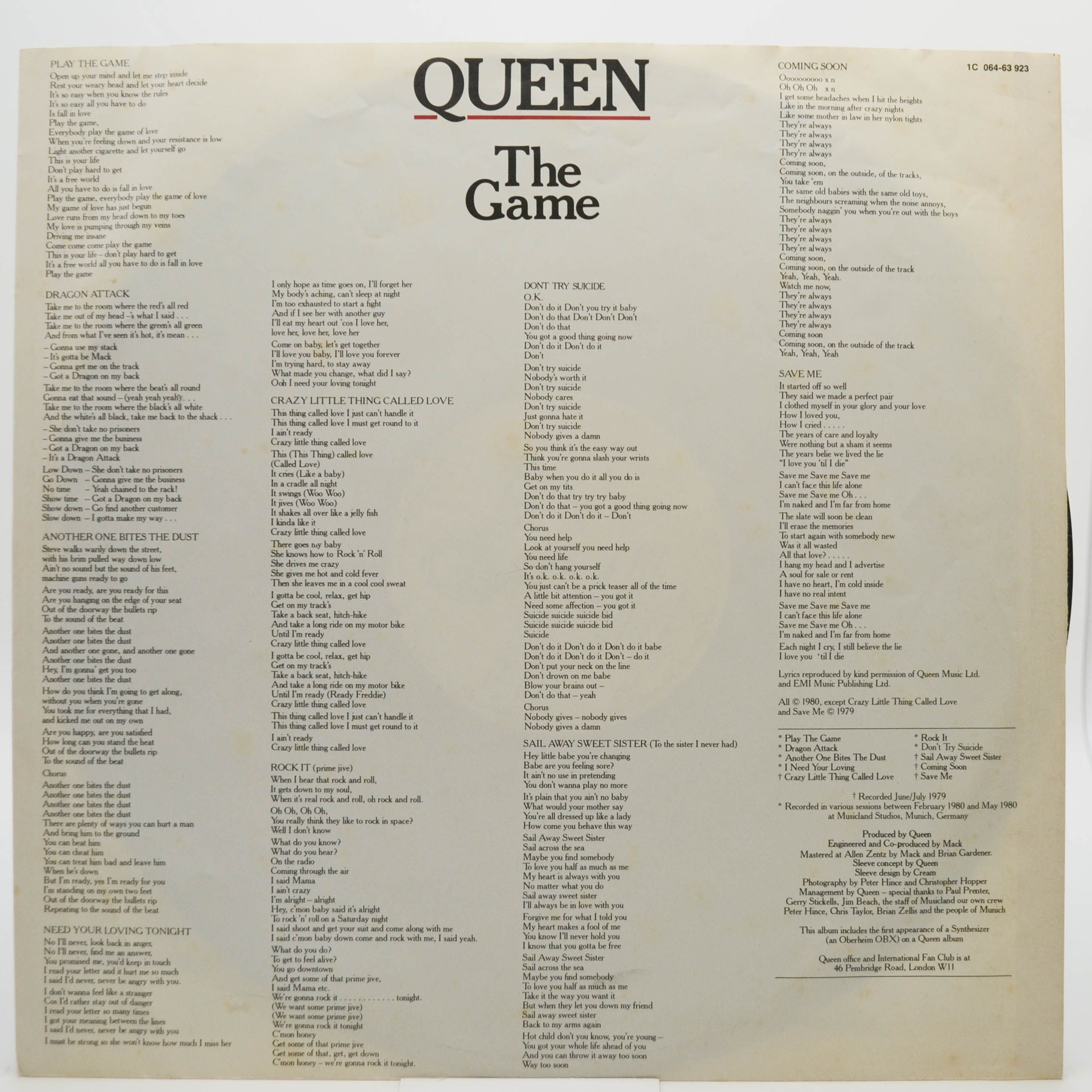 Queen — The Game, 1980