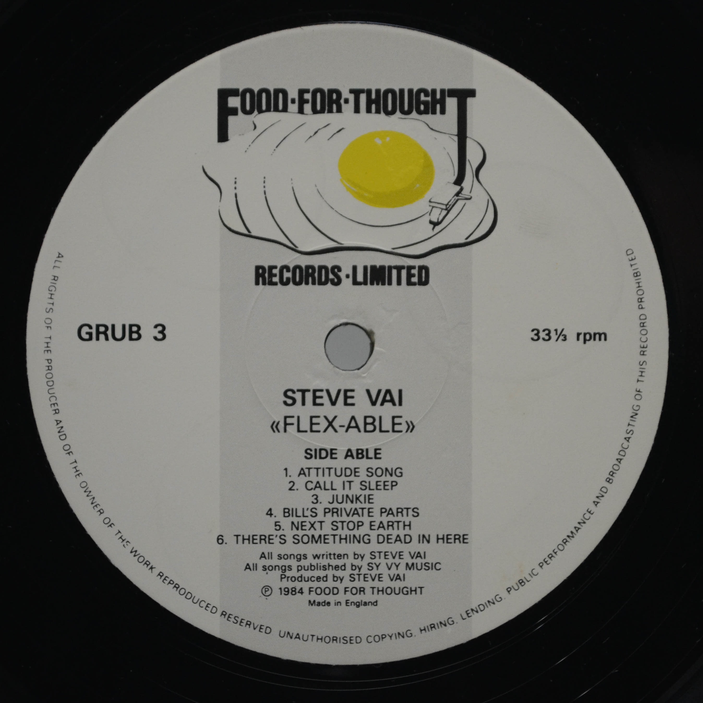 Steve Vai — Flex-Able (UK), 1984