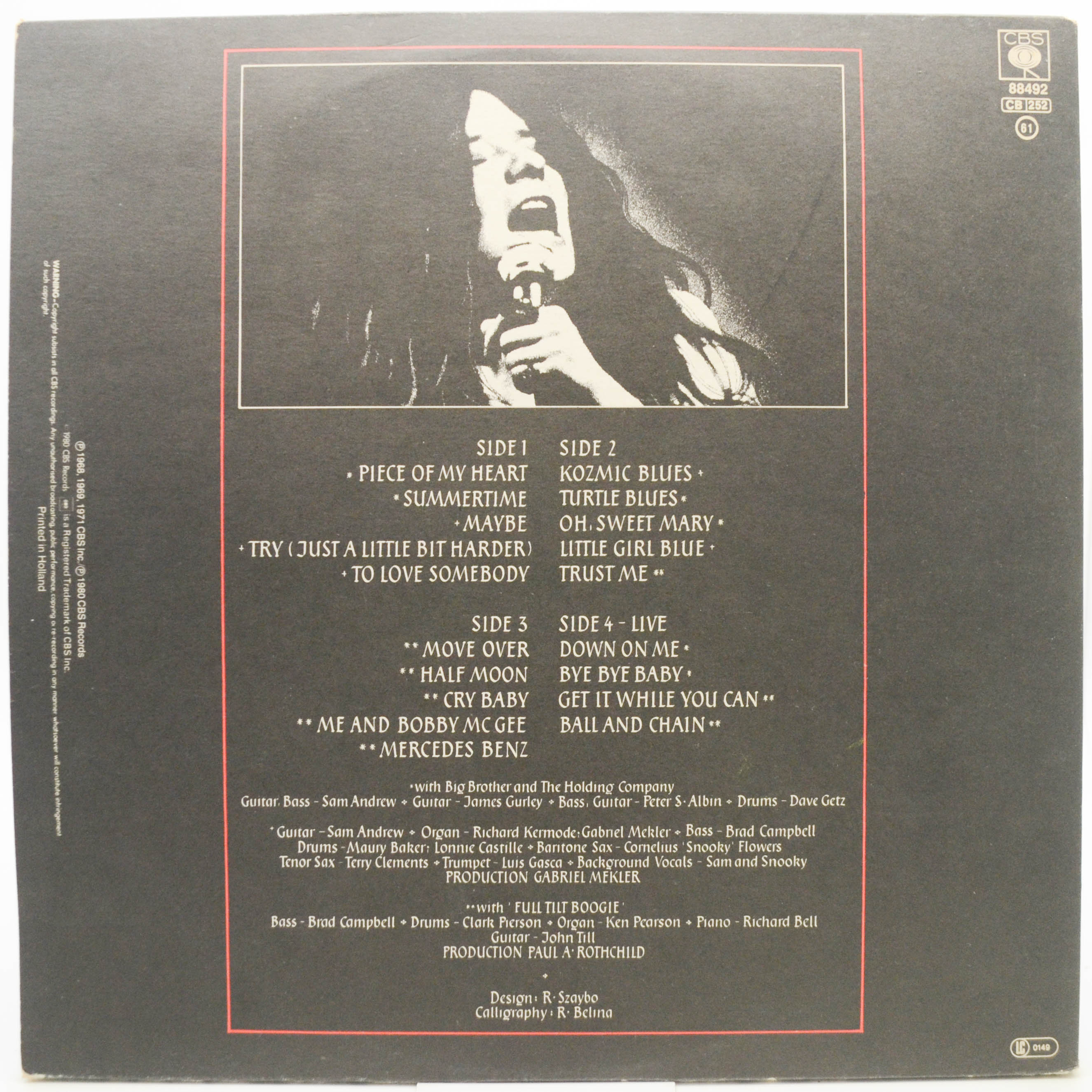 Janis Joplin — Anthology (2LP), 1980