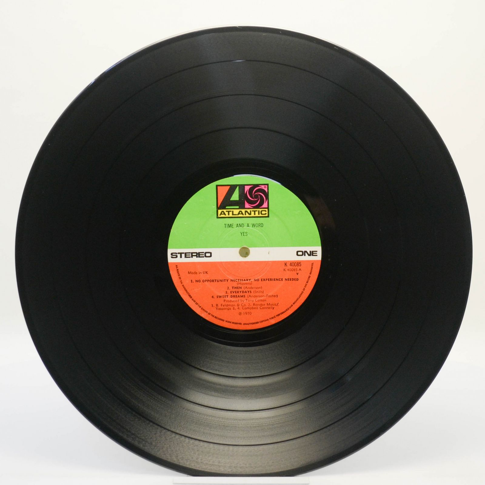 Yes — Time And A Word (UK), 1970