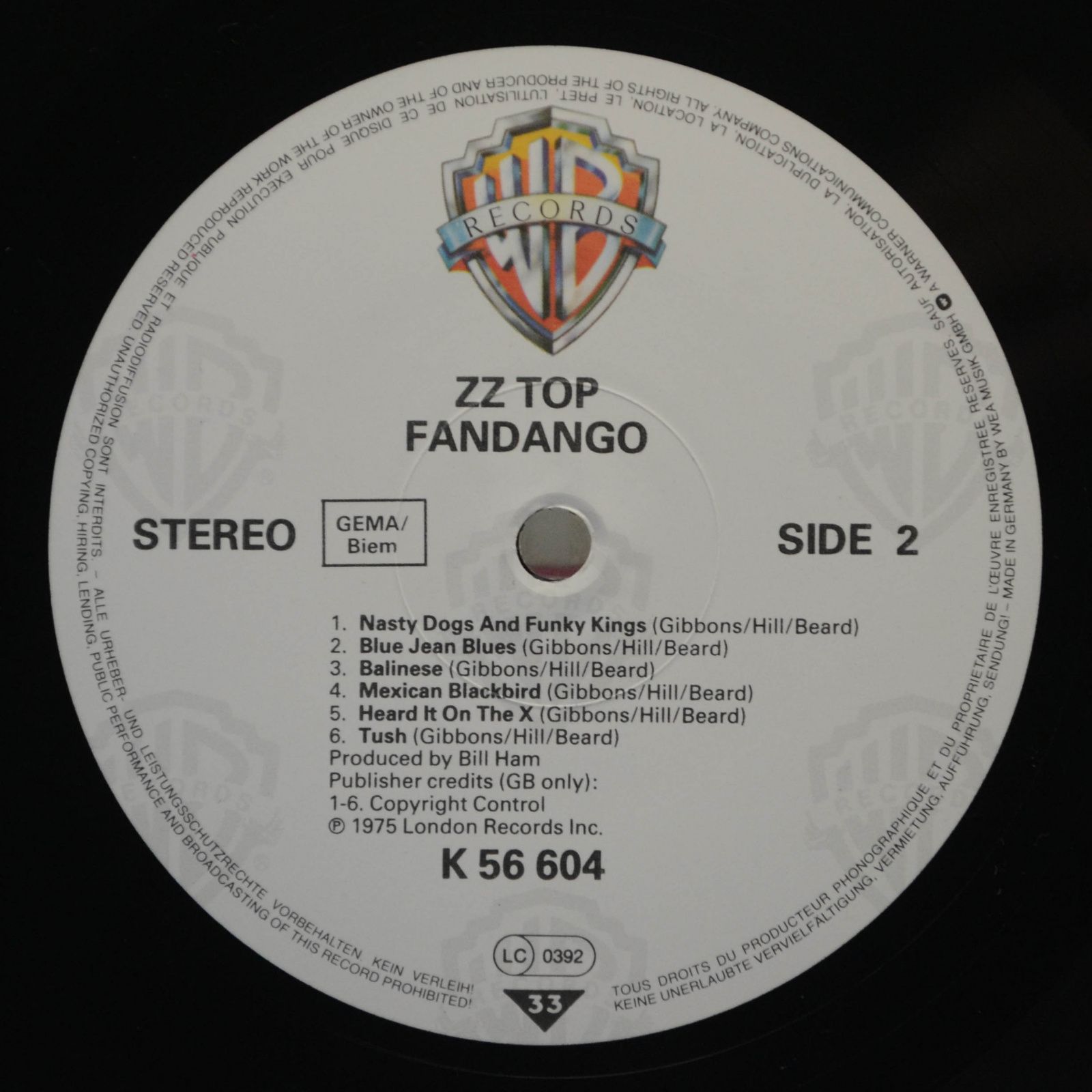 ZZ Top — Fandango!, 1975